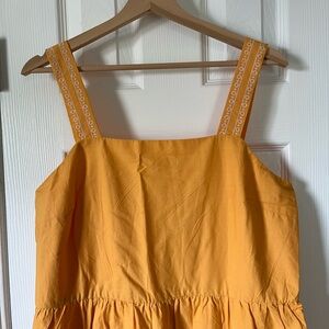 J Crew Yellow Embroidered Summer Dress
